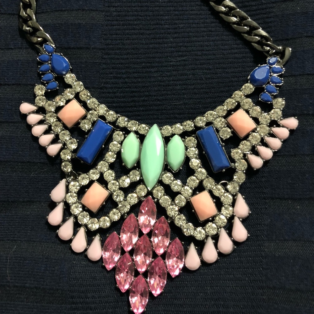 LOGO rhinestone necklace